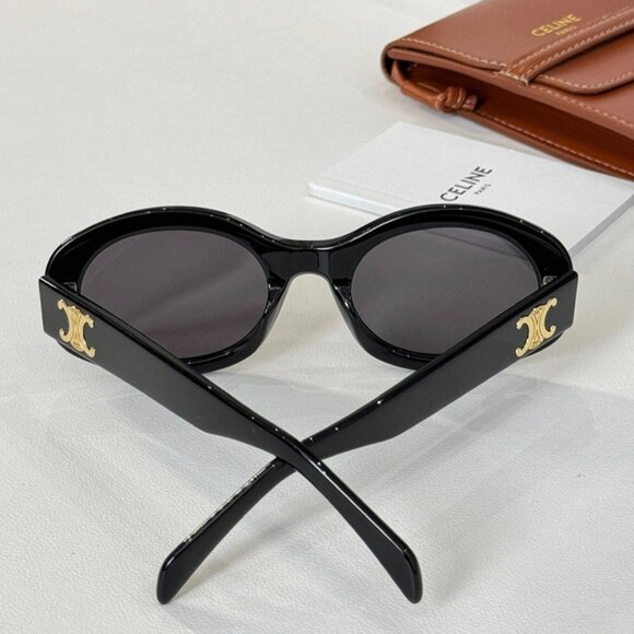 Celine Triomphe Oval Black Sunglasses